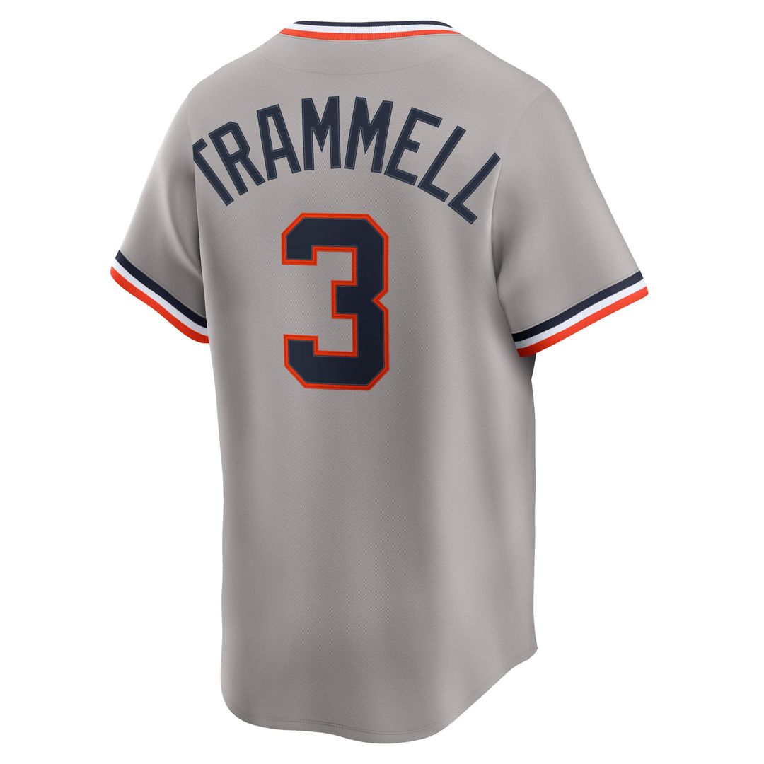 Detroit Tigers Alan Trammell Nike Gray Cooperstown Collection Limited Jersey product image 3, provided for visual reference