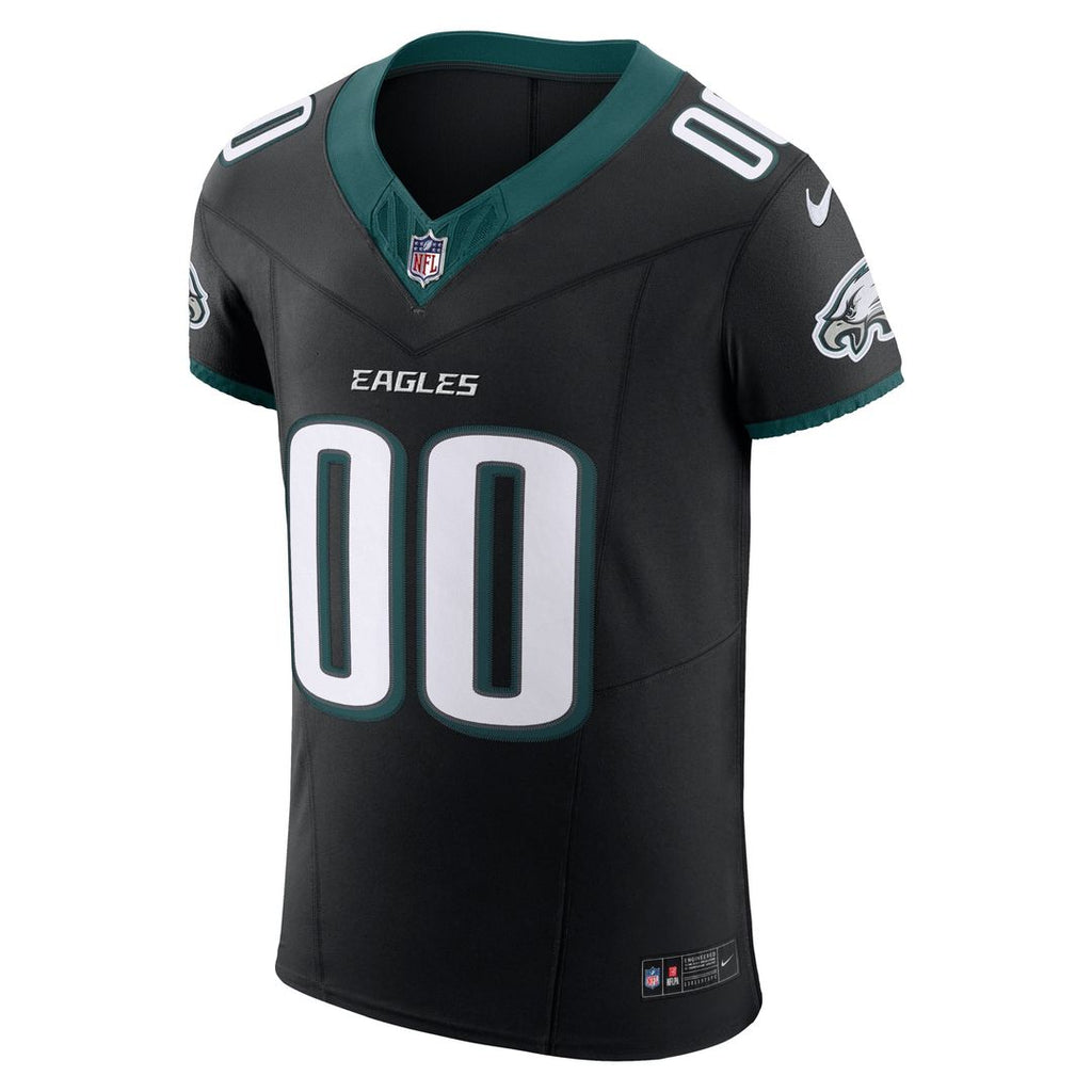 Philadelphia Eagles Nike Black Alternate Vapor F.U.S.E. Elite Custom Jersey product image 2, provided for visual reference