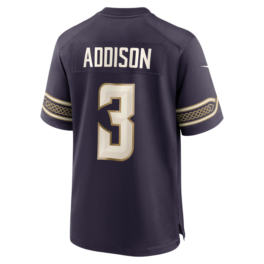 Minnesota Vikings Jordan Addison Nike Purple 2026 Rivalries Collection Game Jersey product image 3, provided for visual