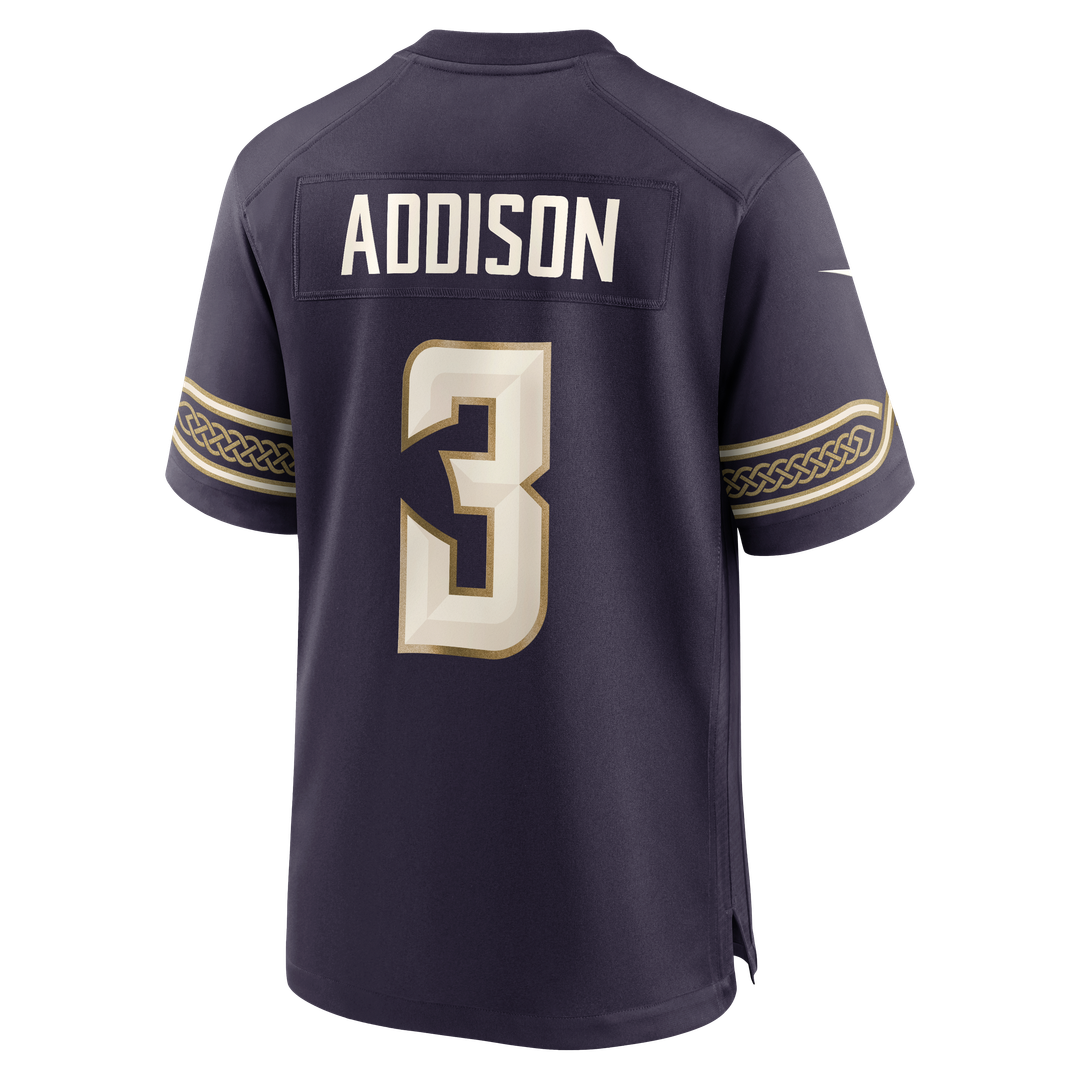 Minnesota Vikings Jordan Addison Nike Purple 2026 Rivalries Collection Game Jersey product image 3, provided for visual
