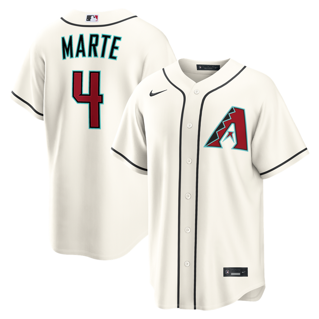 Arizona Diamondbacks Ketel Marte Nike Cream Home Replica Jersey product image 1, provided for visual reference and product