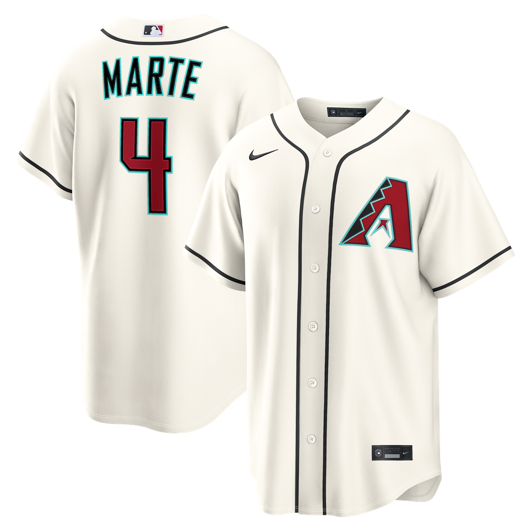 Arizona Diamondbacks Ketel Marte Nike Cream Home Replica Jersey product image 1, provided for visual reference and product