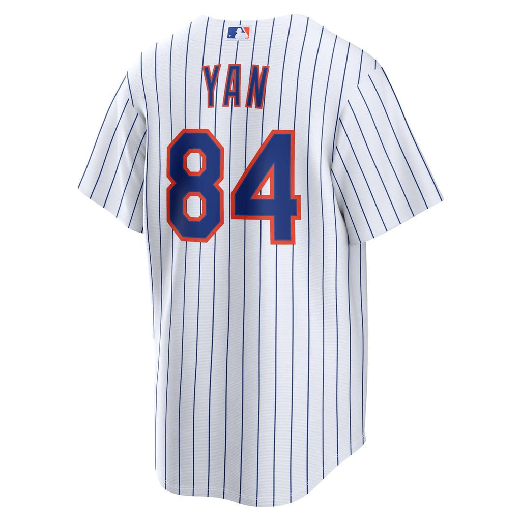 New York Mets Jefry Yan Nike White Home Replica Jersey product image 5, provided for visual reference and product detail