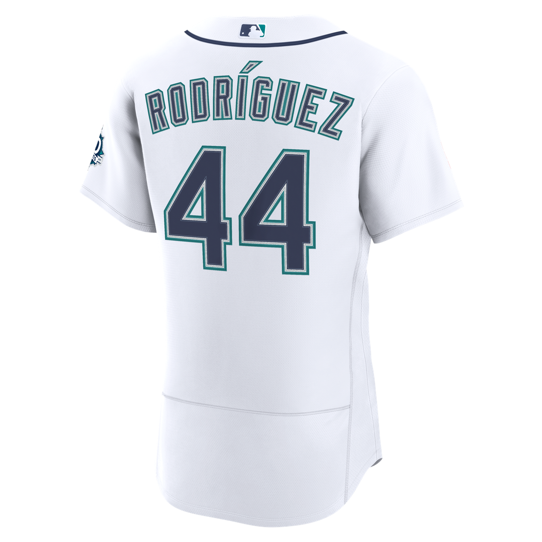 Seattle Mariners Julio Rodriguez Nike White Home 50th Season Authentic Jersey product image 3, provided for visual reference