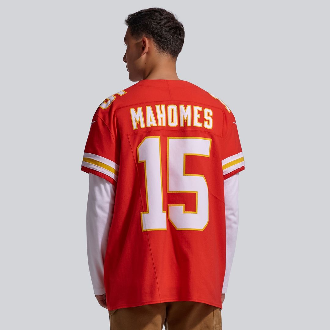 Kansas City Chiefs Patrick Mahomes Nike Red Team Vapor F.U.S.E. Elite Jersey product image 3, provided for visual reference