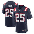 New England Patriots Marcus Jones Nike Navy Game Player Jersey product image 1, provided for visual reference and product