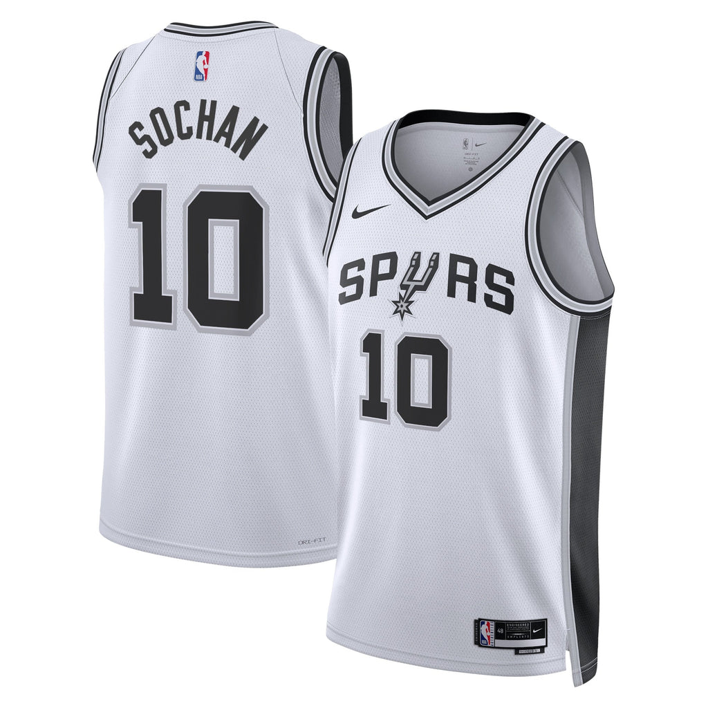 San Antonio Spurs Nike Association Edition Swingman Jersey - White - Jeremy Sochan - Unisex product image 1, provided for