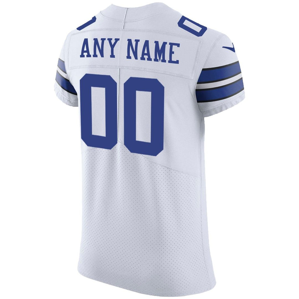 Dallas Cowboys Nike White Vapor Untouchable Custom Elite Jersey product image 3, provided for visual reference and product