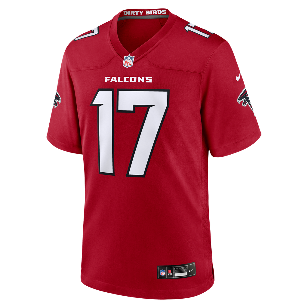 Atlanta Falcons Zachariah Branch Nike Red Team Game Jersey product image 2, provided for visual reference and product detail