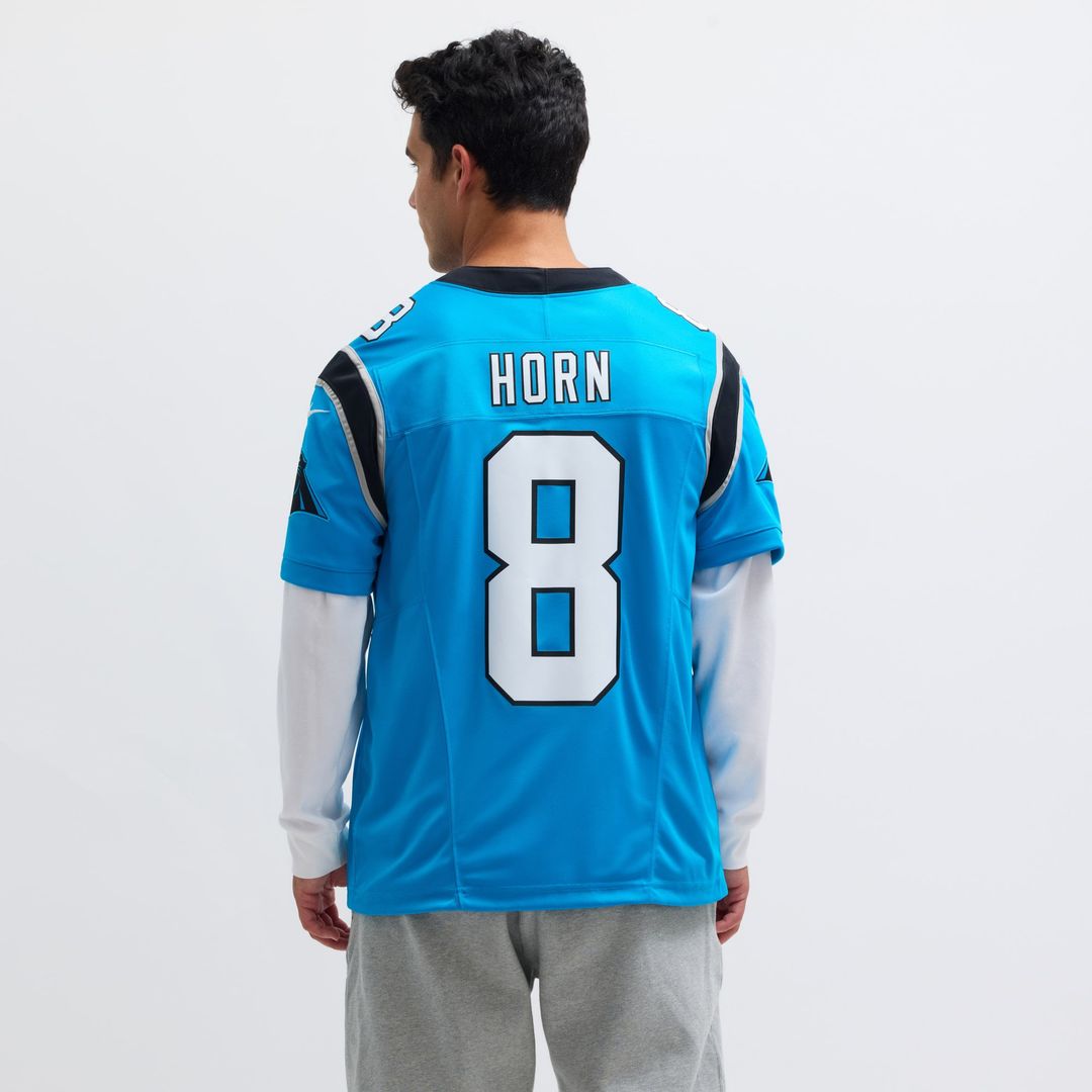 Carolina Panthers Jaycee Horn Nike Blue Vapor F.U.S.E. Limited Jersey product image 5, provided for visual reference and