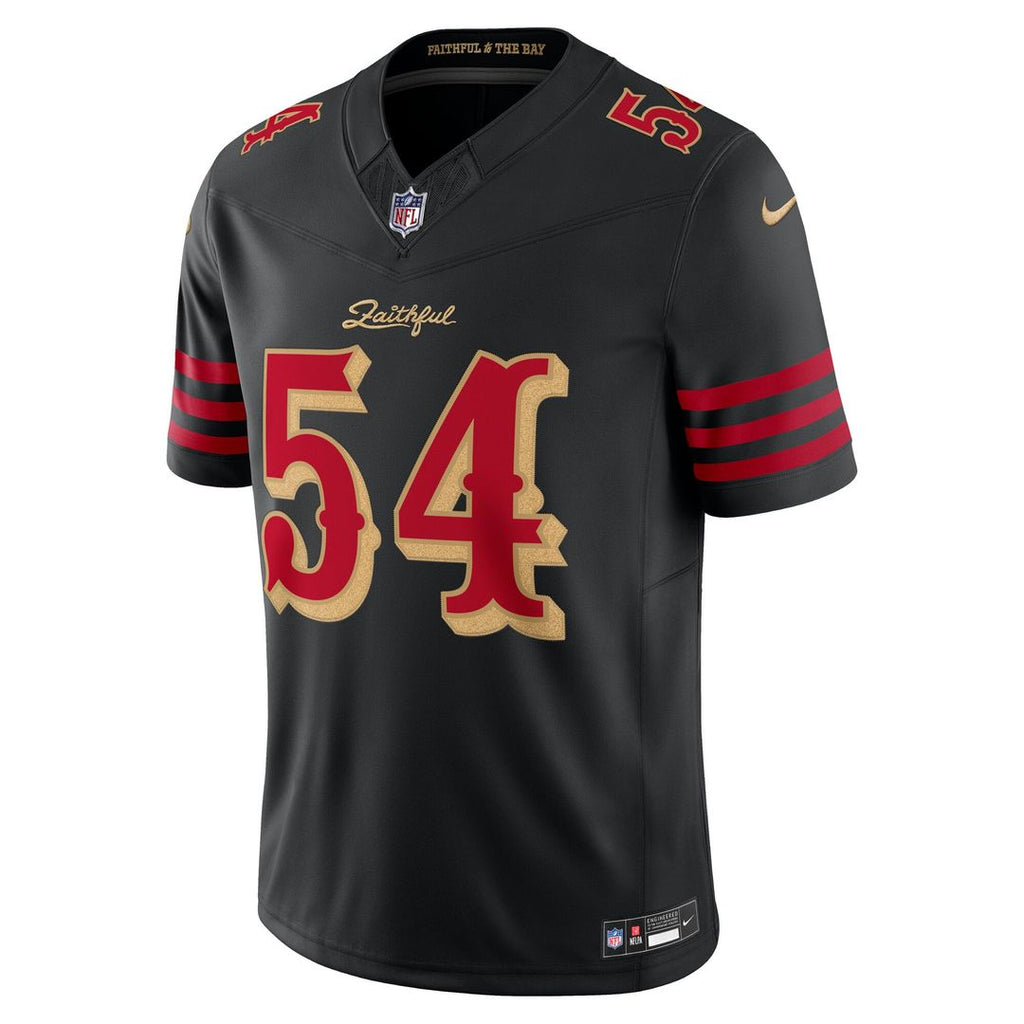 San Francisco 49ers Fred Warner Nike Black Rivalries Collection Stitched Limited Jersey product image 2, provided for visual