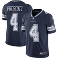 Dallas Cowboys Dak Prescott Nike Navy Vapor Limited Player Jersey product image 1, provided for visual reference and product