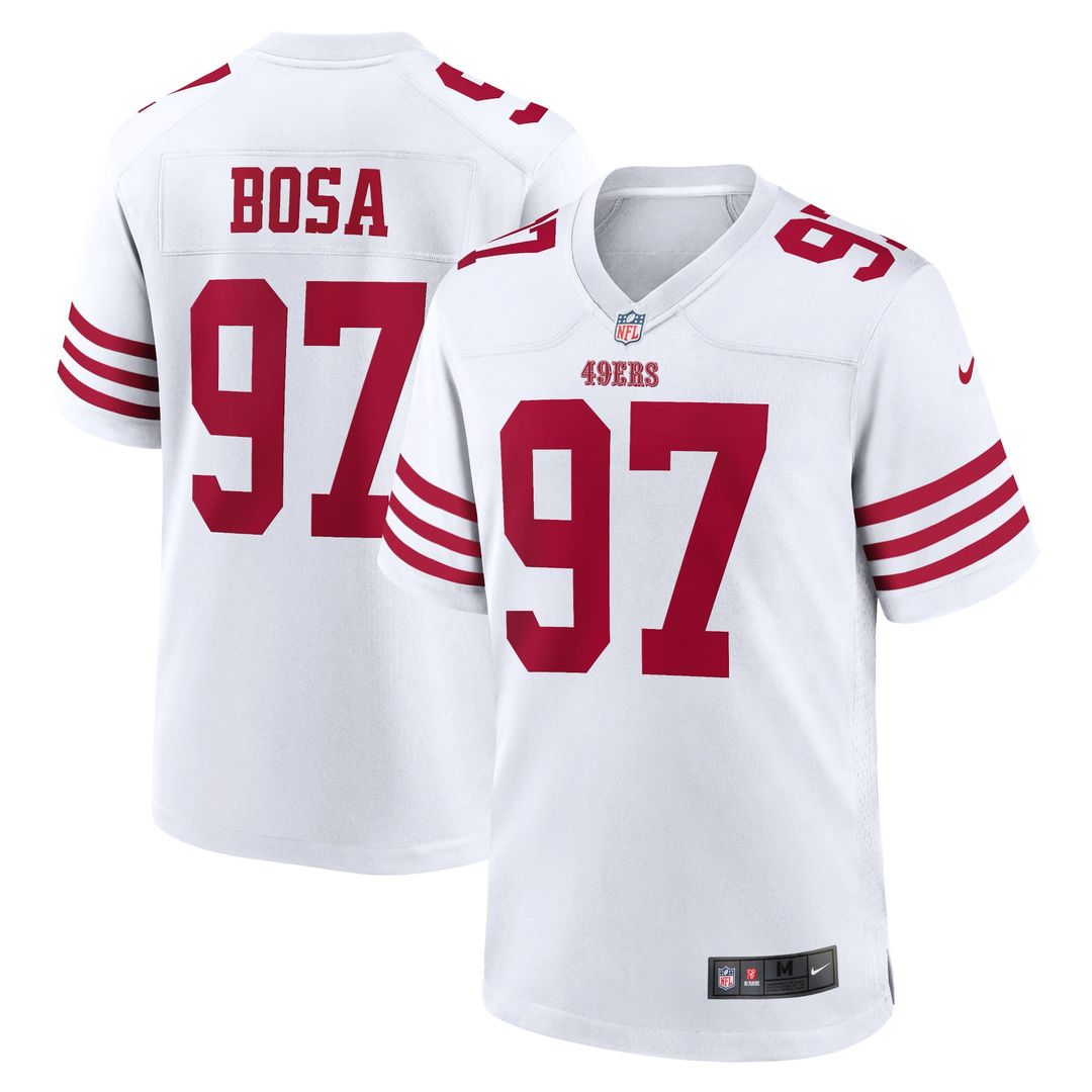 San Francisco 49ers Nick Bosa Nike Scarlet Player Game Jersey product image 17, provided for visual reference and product