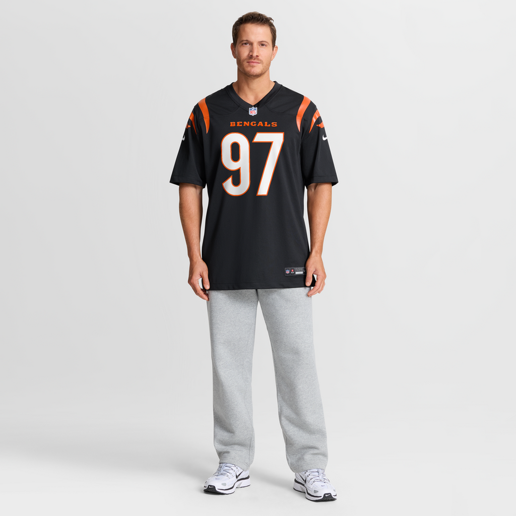 Cincinnati Bengals Shemar Stewart Nike Black Team Game Jersey product image 6, provided for visual reference and product