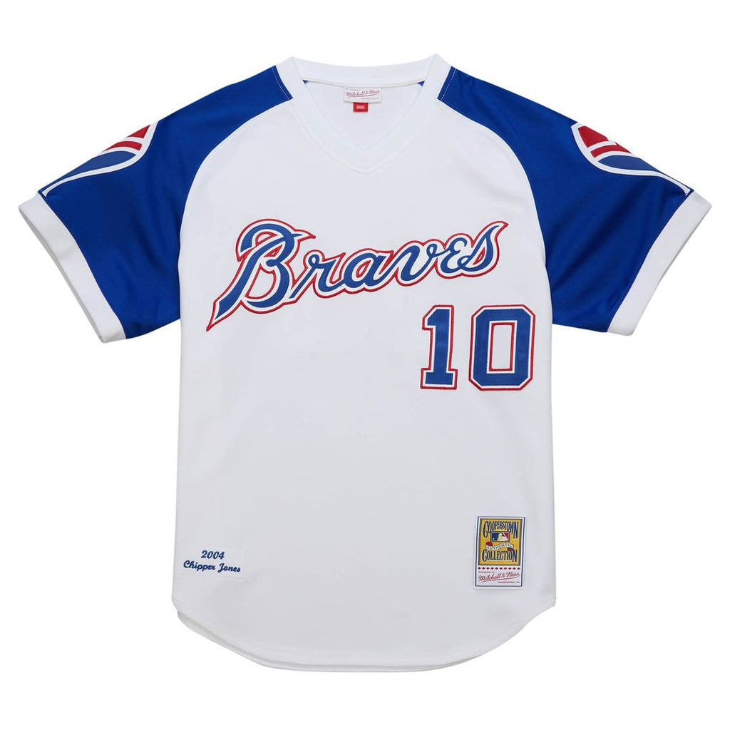Atlanta Braves Chipper Jones Mitchell & Ness White 2004 Cooperstown Collection Authentic Throwback Jersey product image 2,