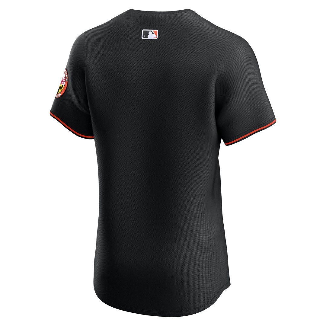 Baltimore Orioles Nike Black Alternate Elite Jersey product image 3, provided for visual reference and product detail review