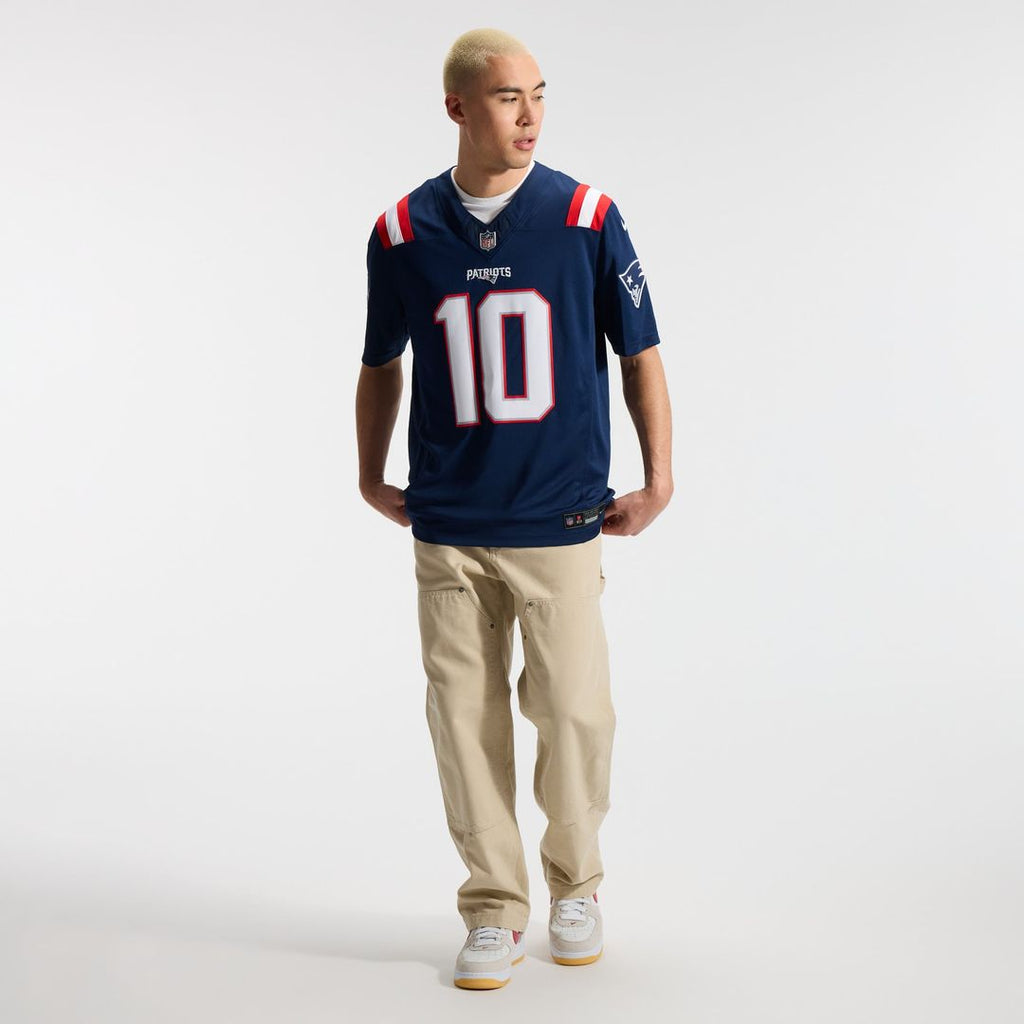 New England Patriots Drake Maye Nike Navy Team Vapor F.U.S.E. Stitched Limited Jersey product image 4, provided for visual