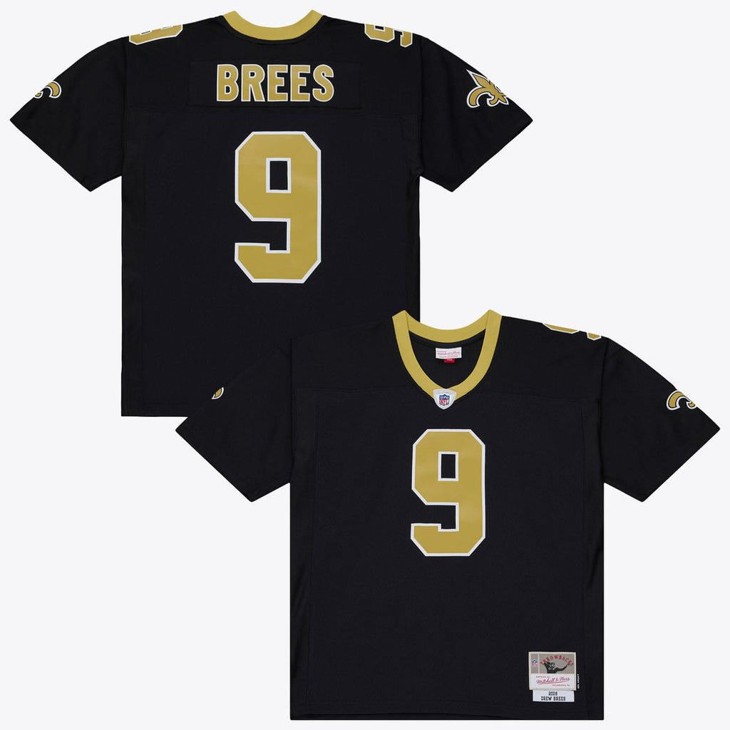 New Orleans Saints Drew Brees Mitchell & Ness Black 2009 Legacy Jersey product image 1, provided for visual reference and