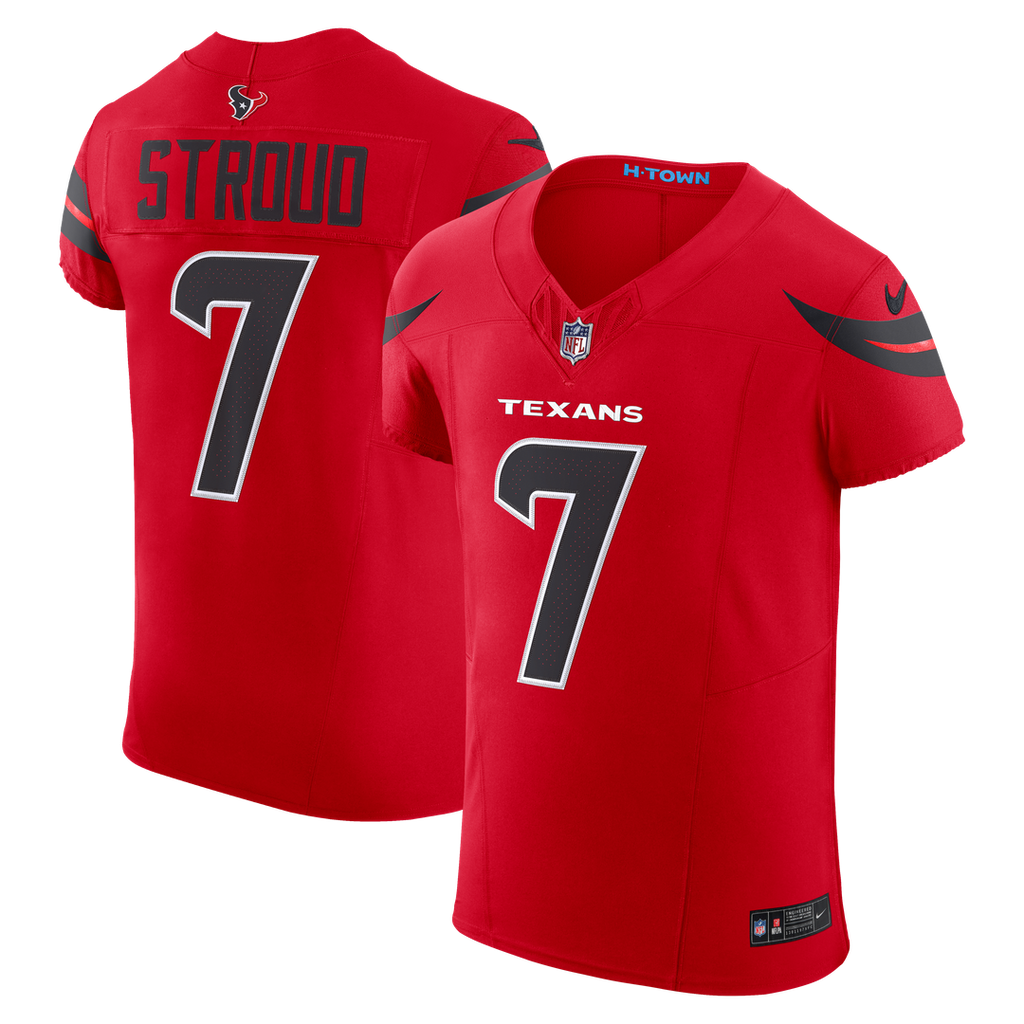 Houston Texans C.J. Stroud Nike Red Alternate Vapor F.U.S.E. Elite Jersey product image 1, provided for visual reference and