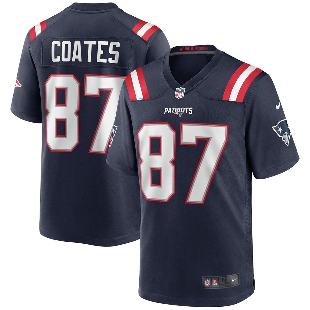 New England Patriots Ben Coates Nike Navy Game Retired Player Jersey product image 1, provided for visual reference and