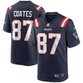 New England Patriots Ben Coates Nike Navy Game Retired Player Jersey product image 1, provided for visual reference and
