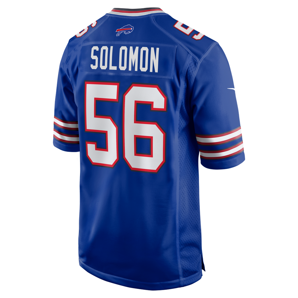 Buffalo Bills Javon Solomon Nike Royal Game Jersey product image 3, provided for visual reference and product detail review