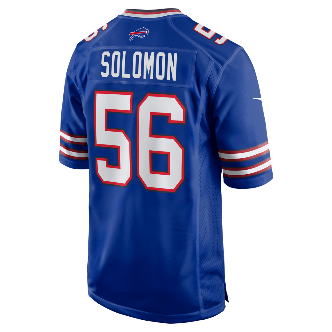 Buffalo Bills Javon Solomon Nike Royal Game Jersey product image 3, provided for visual reference and product detail review