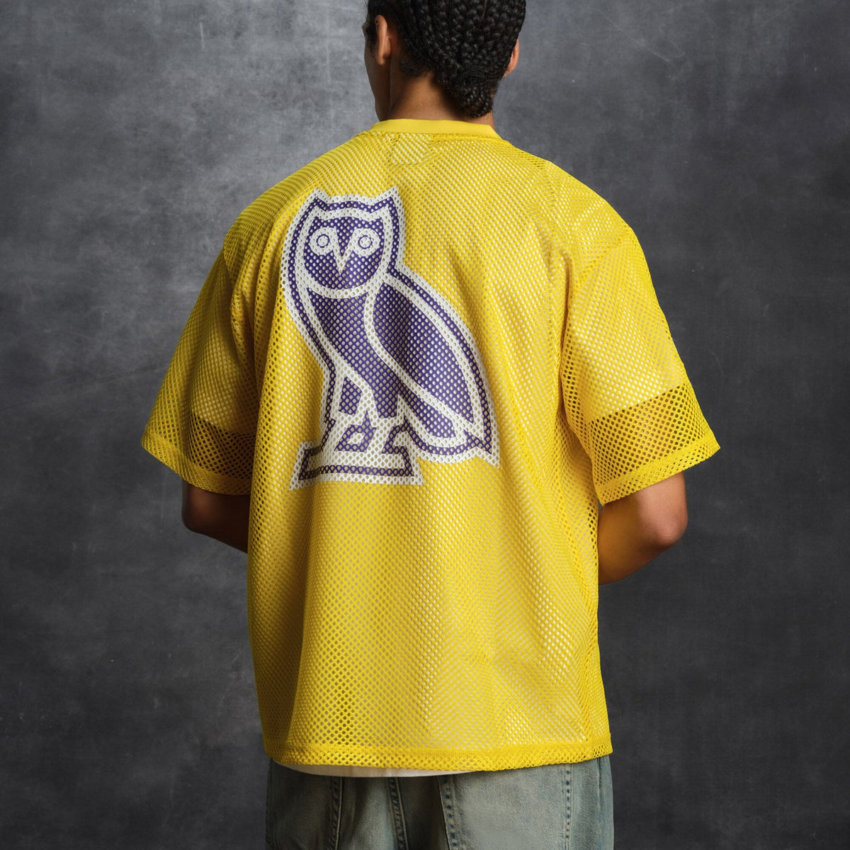 Los Angeles Lakers X OVO Mesh Football Jersey - Mens product image 9