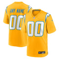 Los Angeles Chargers Nike Gold Alternate Charger Power Game Custom Jersey product image 1, provided for visual reference and