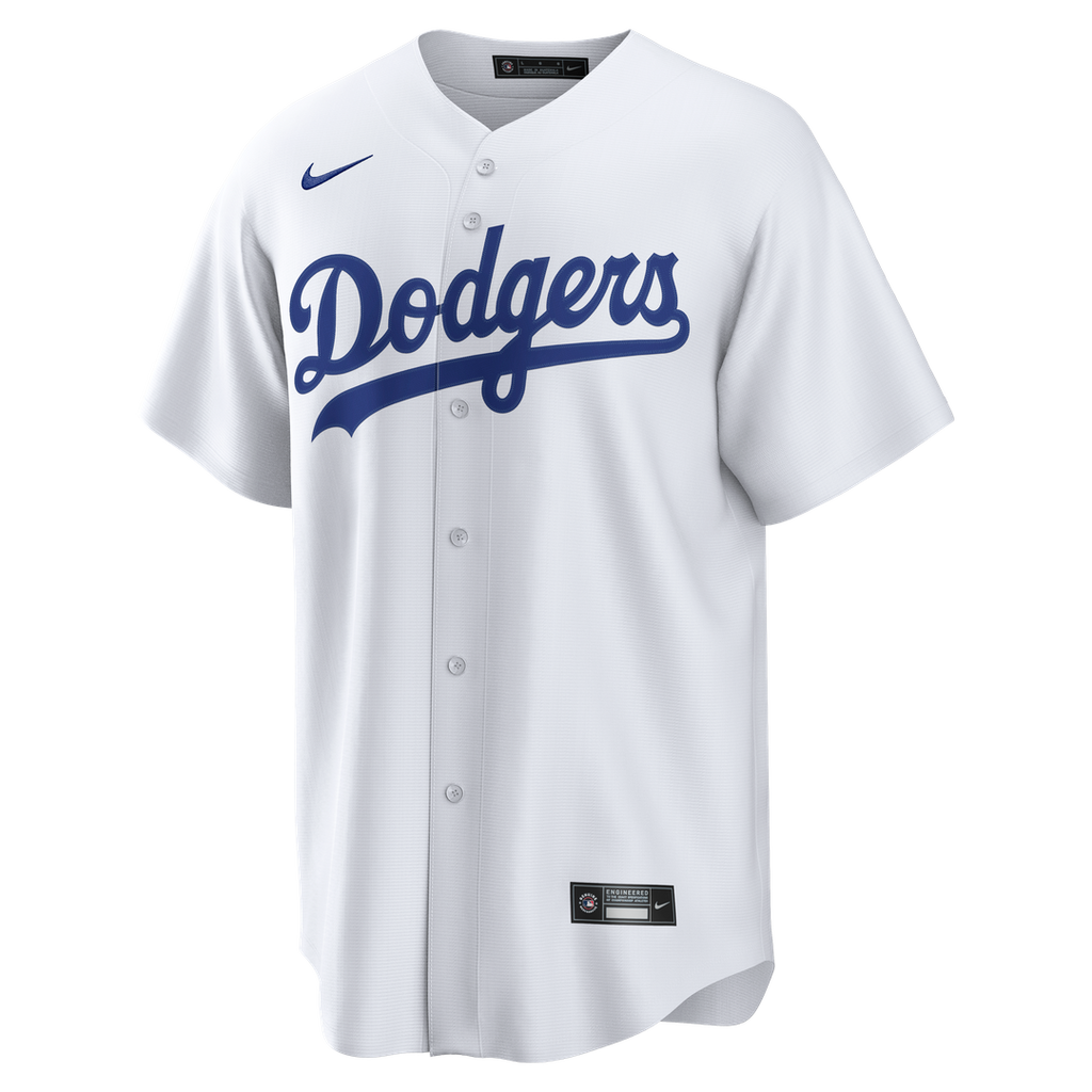 Los Angeles Dodgers Nike White Home Replica Custom Jersey product image 2, provided for visual reference and product detail