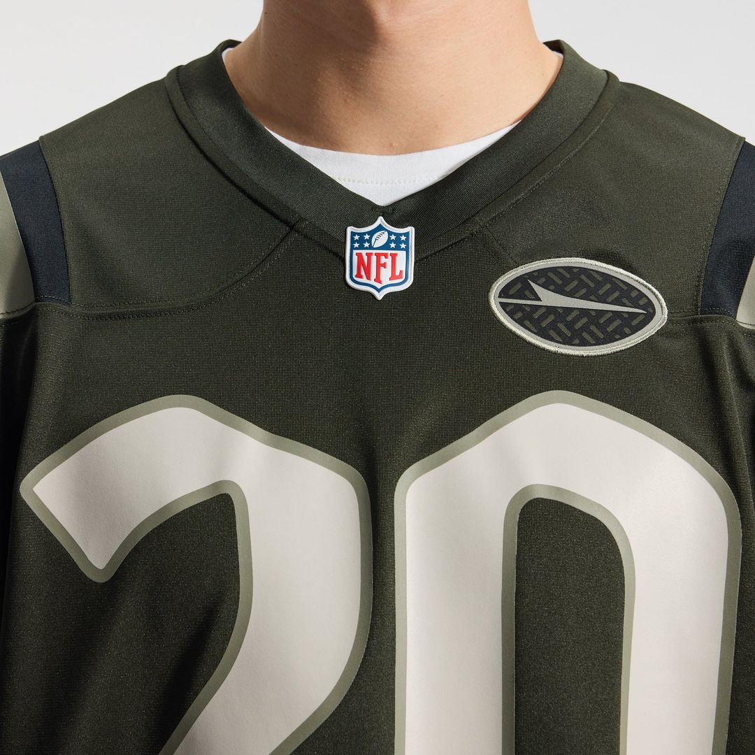 New York Jets Breece Hall Nike Green Rivalries Collection Game Jersey product image 9, provided for visual reference and