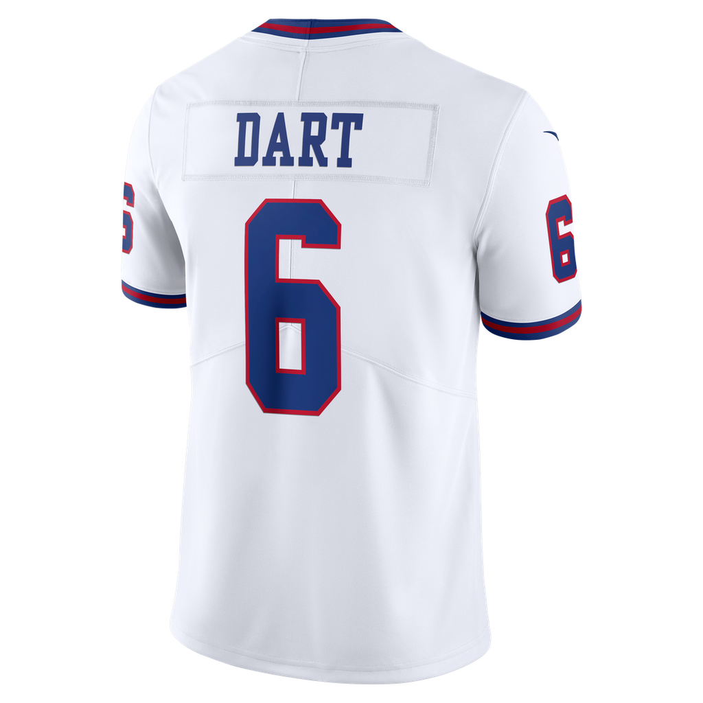 New York Giants Jaxson Dart Nike White Vintage White Vapor Untouchable Stitched Limited Jersey product image 6, provided for