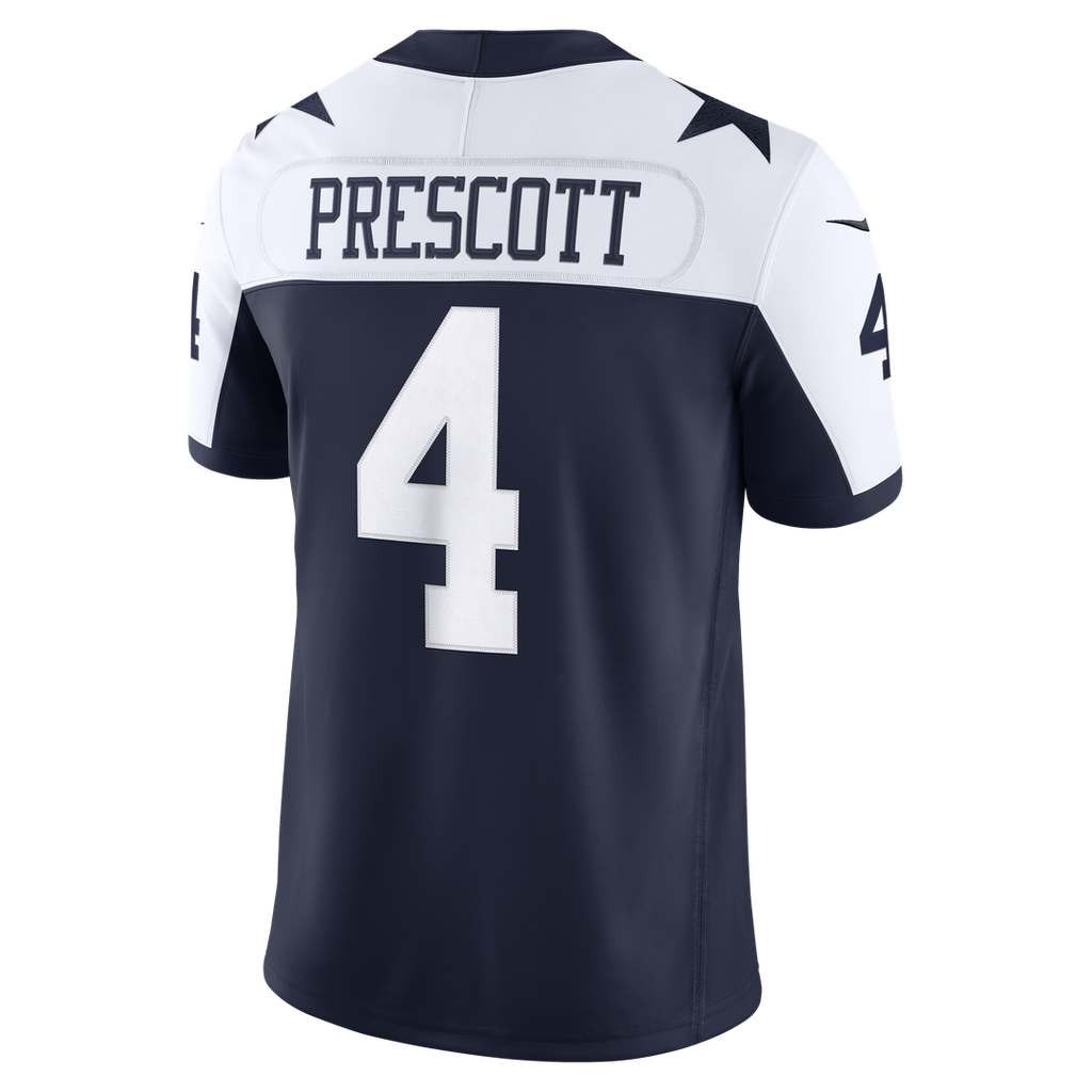 Dallas Cowboys Dak Prescott Nike Navy Alternate Vapor F.U.S.E. Stitched Limited Jersey product image 3, provided for visual