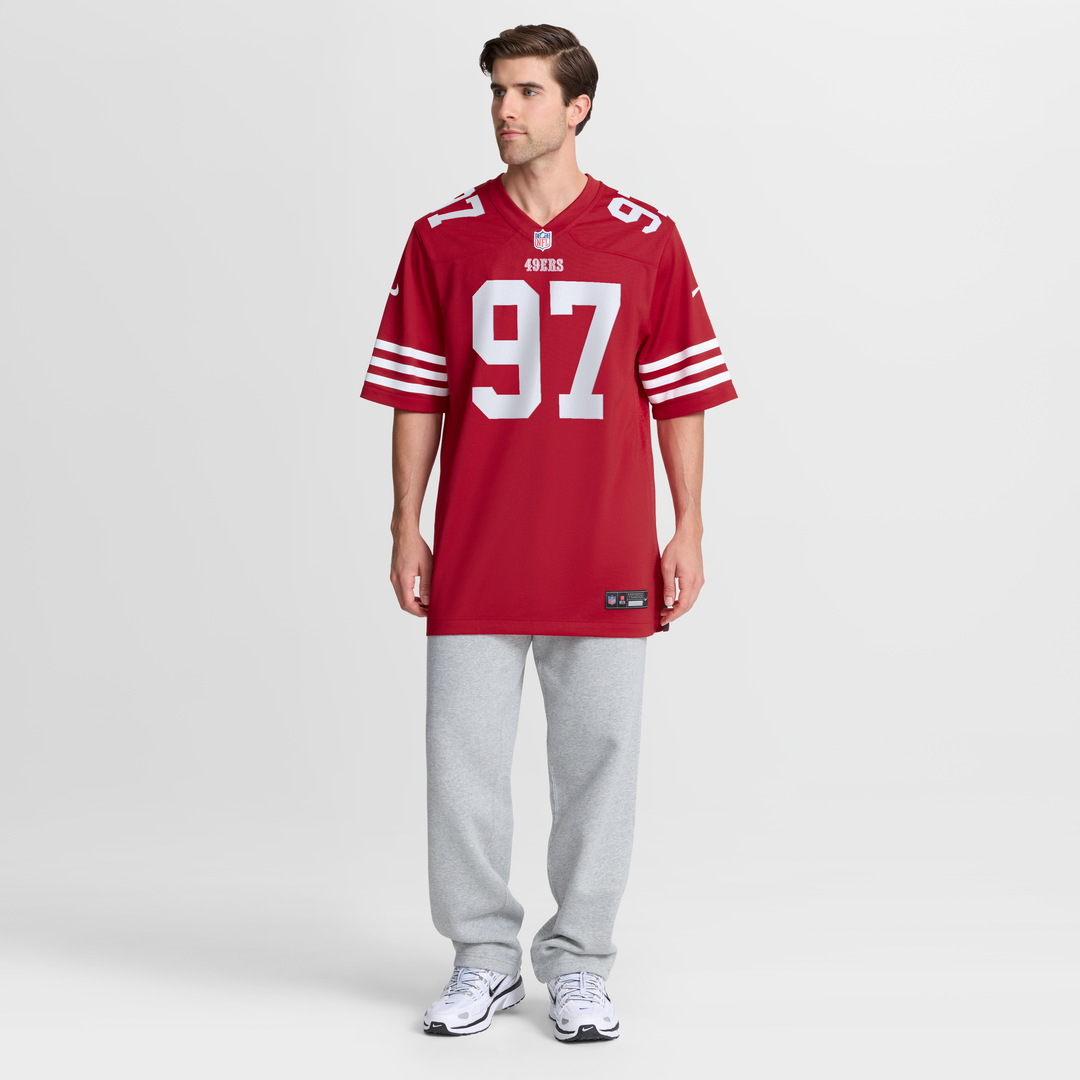 San Francisco 49ers Nick Bosa Nike Scarlet Player Game Jersey product image 7, provided for visual reference and product