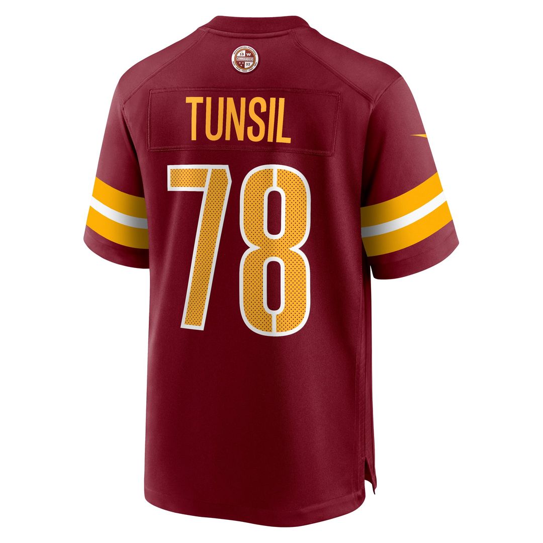 Washington Commanders Laremy Tunsil Nike Burgundy Team Game Jersey product image 3, provided for visual reference and