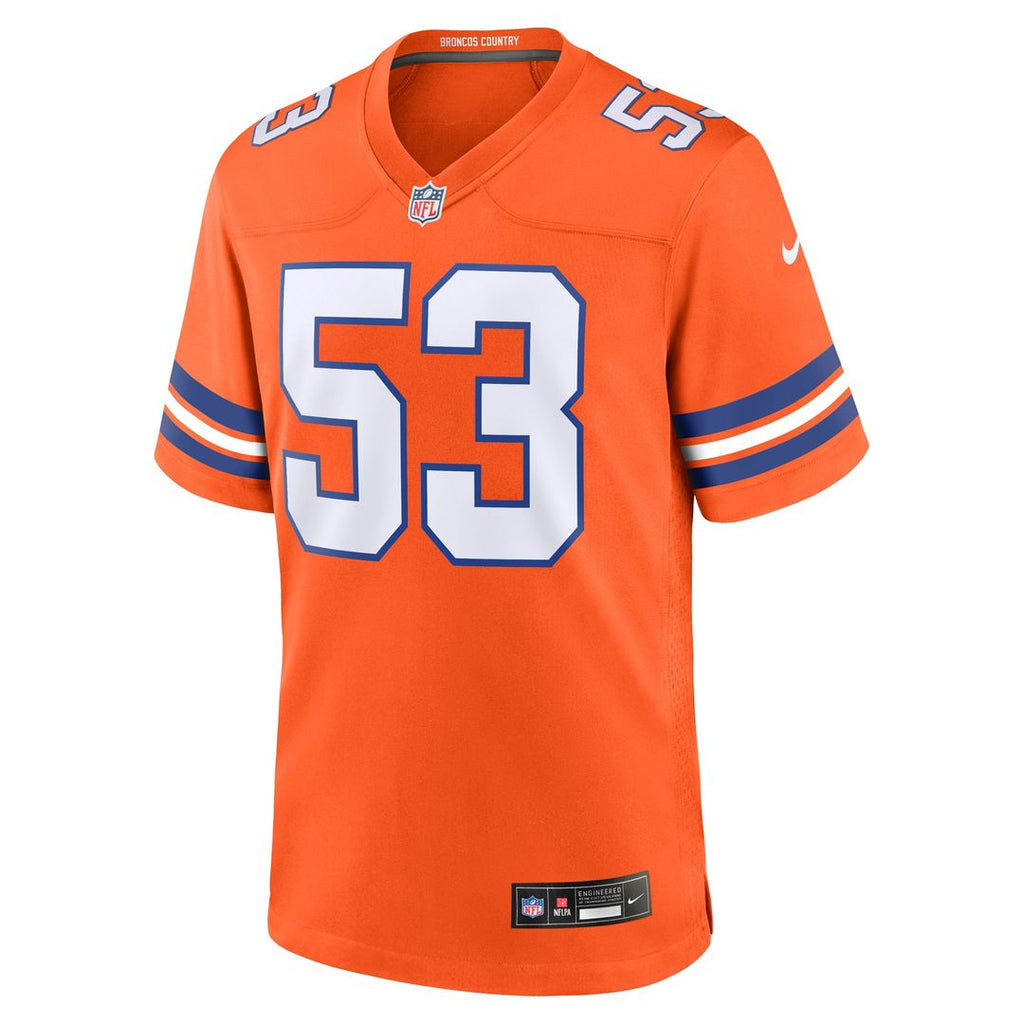Denver Broncos Randy Gradishar Nike Orange Retired Player Alternate Game Jersey product image 2, provided for visual
