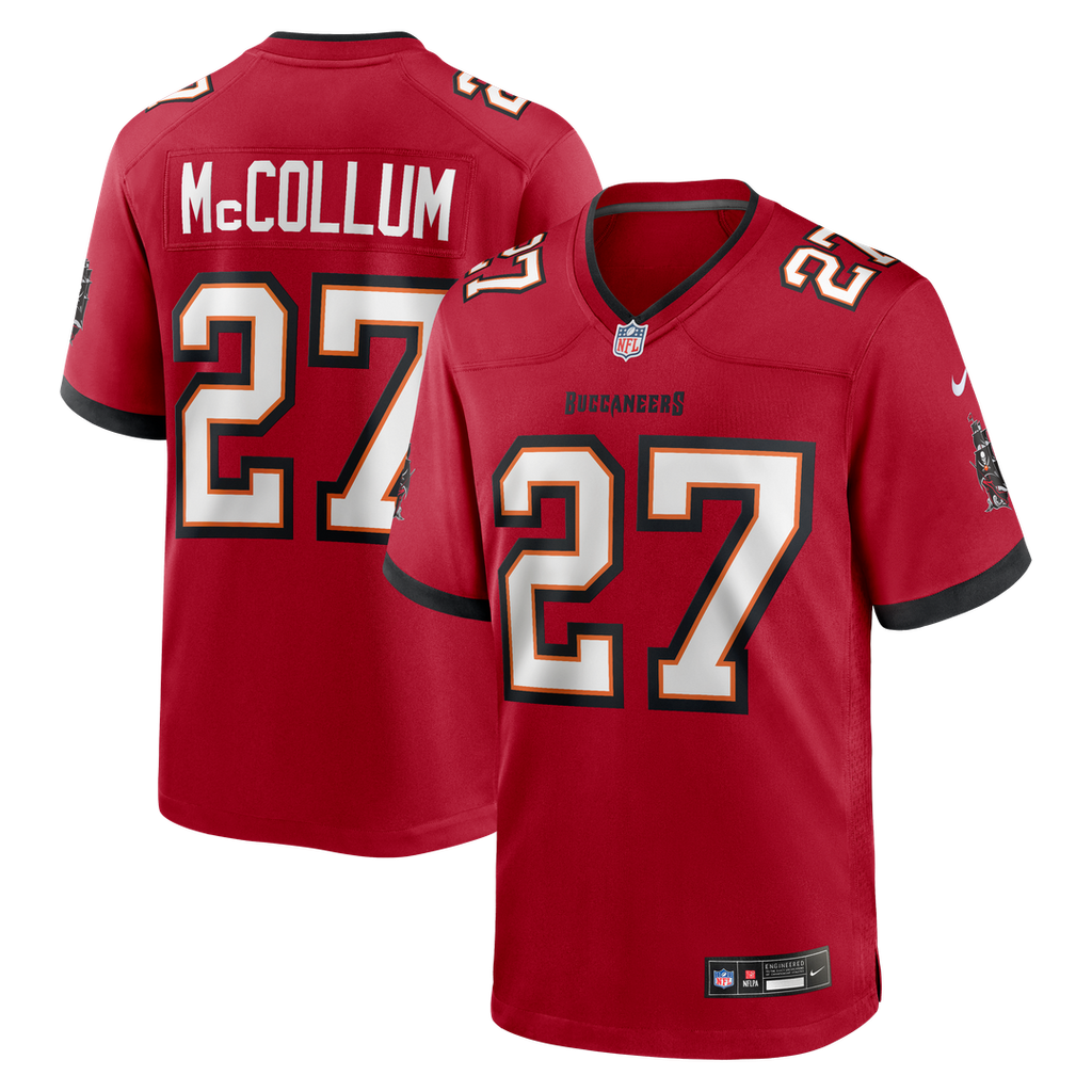 Tampa Bay Buccaneers Zyon McCollum Nike Red Game Player Jersey product image 1, provided for visual reference and product