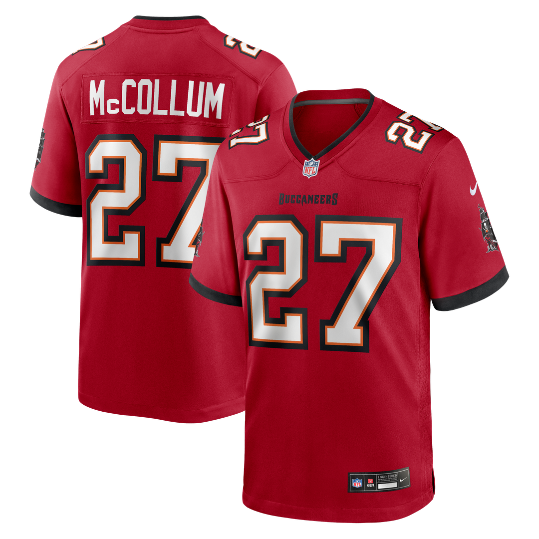 Tampa Bay Buccaneers Zyon McCollum Nike Red Game Player Jersey product image 1, provided for visual reference and product