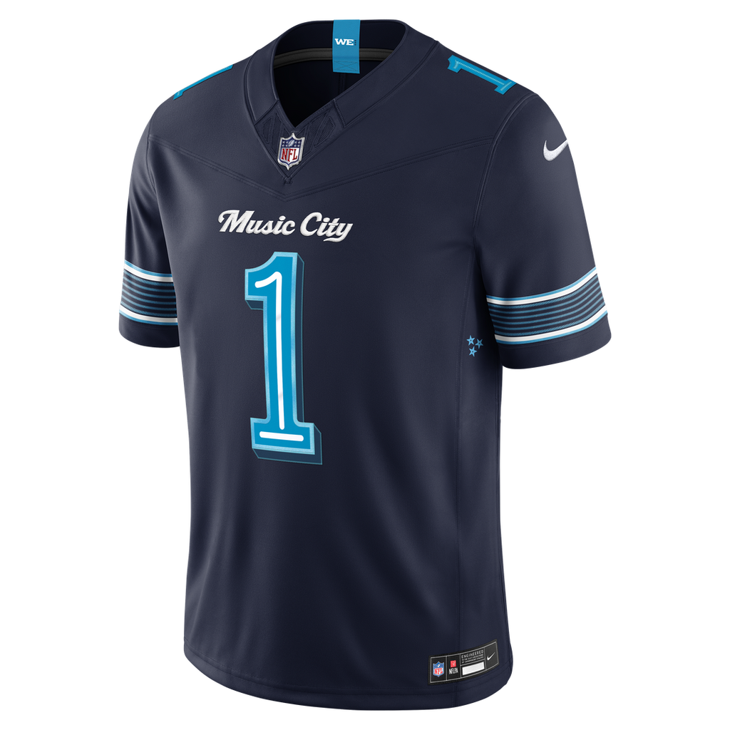 Tennessee Titans Cameron Ward Nike Navy 2026 Rivalries Collection Stitched Limited Jersey product image 4, provided for