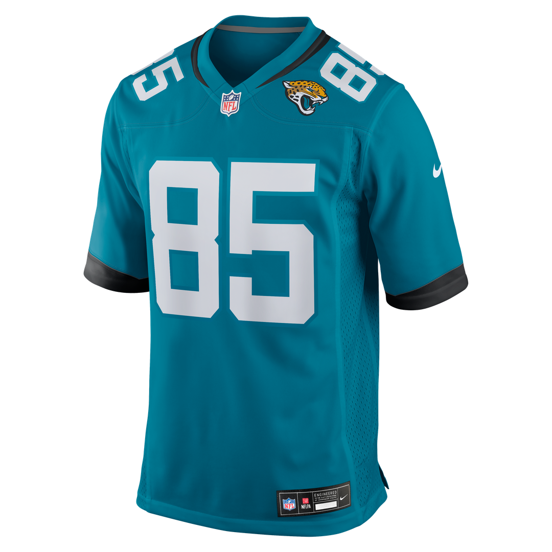 Jacksonville Jaguars Brenton Strange Nike Teal Team Game Jersey product image 2, provided for visual reference and product
