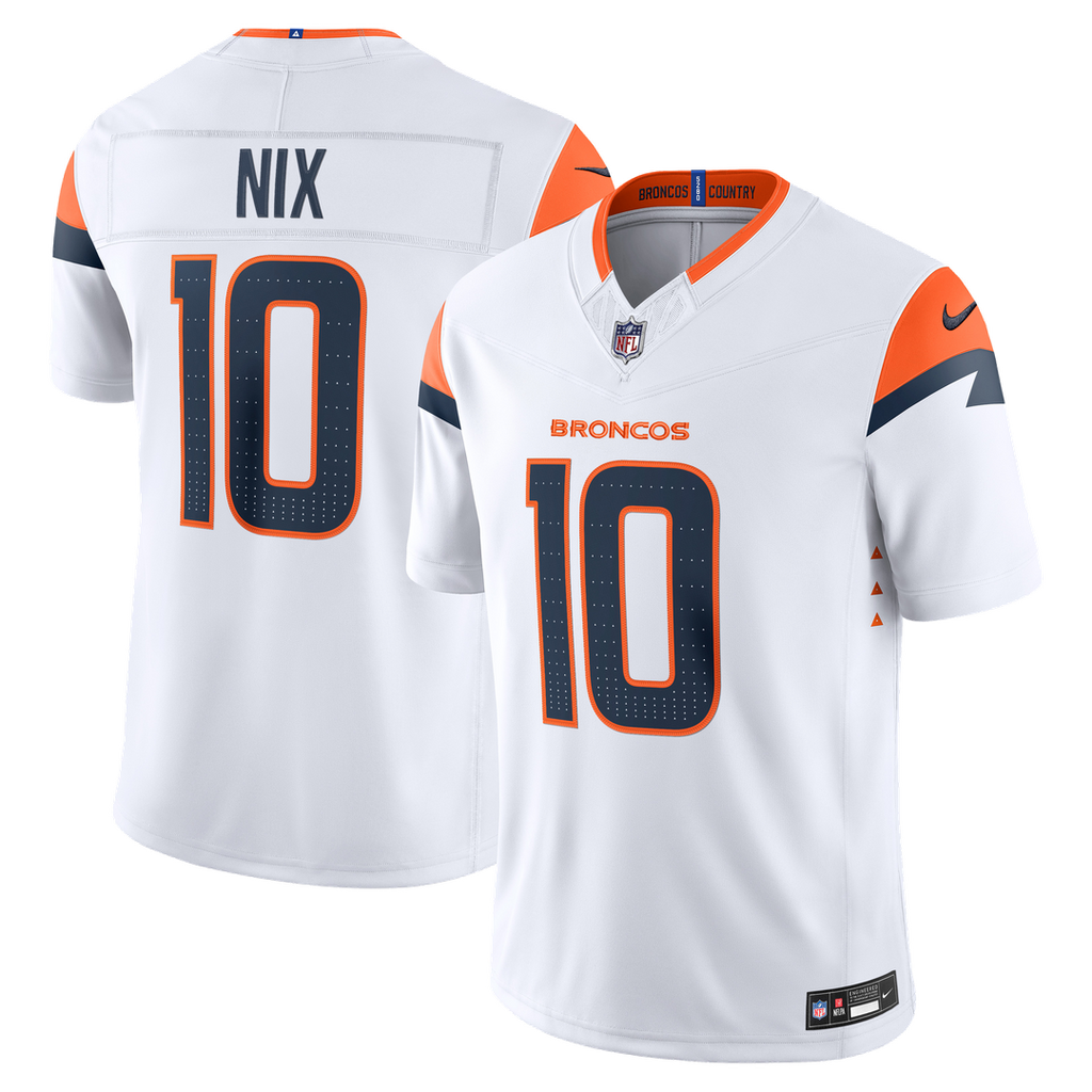 Denver Broncos Bo Nix Nike Orange Alternate Mile High Collection 1977 Throwback Vapor F.U.S.E. Stitched Limited Jersey
