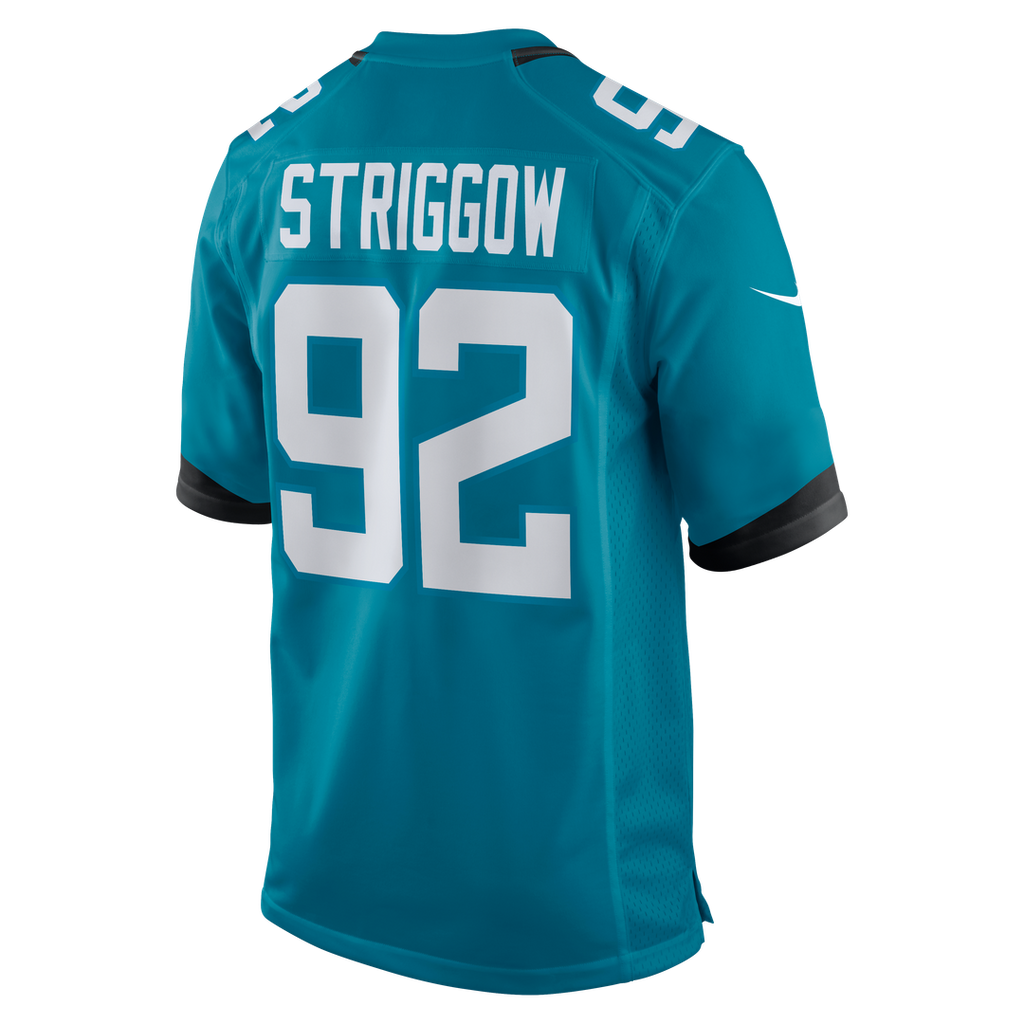 Jacksonville Jaguars Danny Striggow Nike Teal Team Game Jersey product image 3, provided for visual reference and product