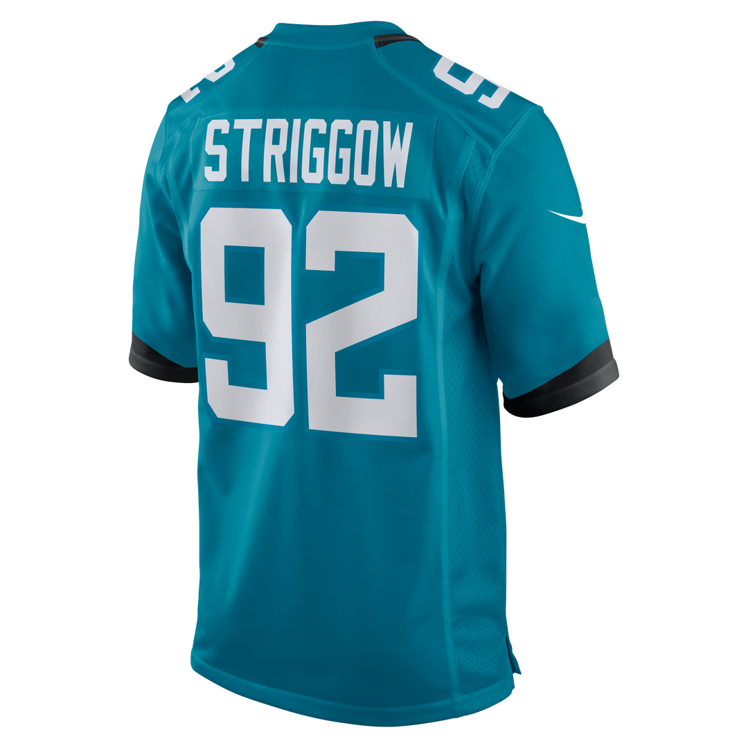 Jacksonville Jaguars Danny Striggow Nike Teal Team Game Jersey product image 3, provided for visual reference and product