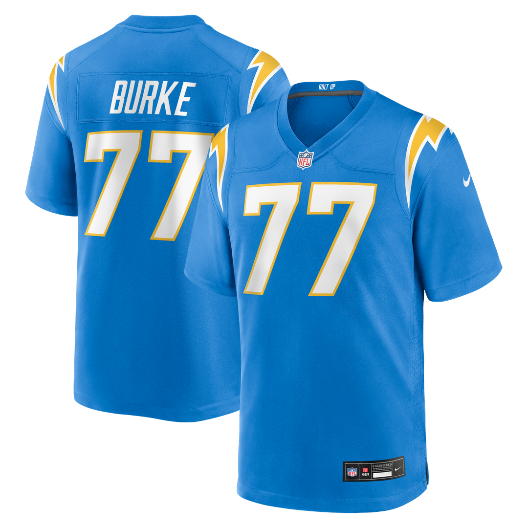 Los Angeles Chargers Travis Burke Nike Powder Blue Team Game Jersey product image 1, provided for visual reference and
