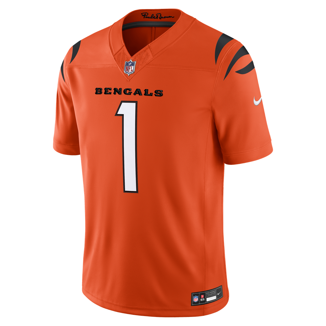 Cincinnati Bengals Ja'Marr Chase Nike Orange Alternate Vapor F.U.S.E. Stitched Limited Jersey product image 2, provided for