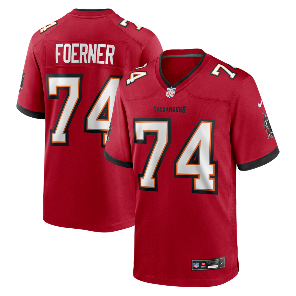 Tampa Bay Buccaneers Marshall Foerner Nike Red Team Game Jersey product image 1, provided for visual reference and product