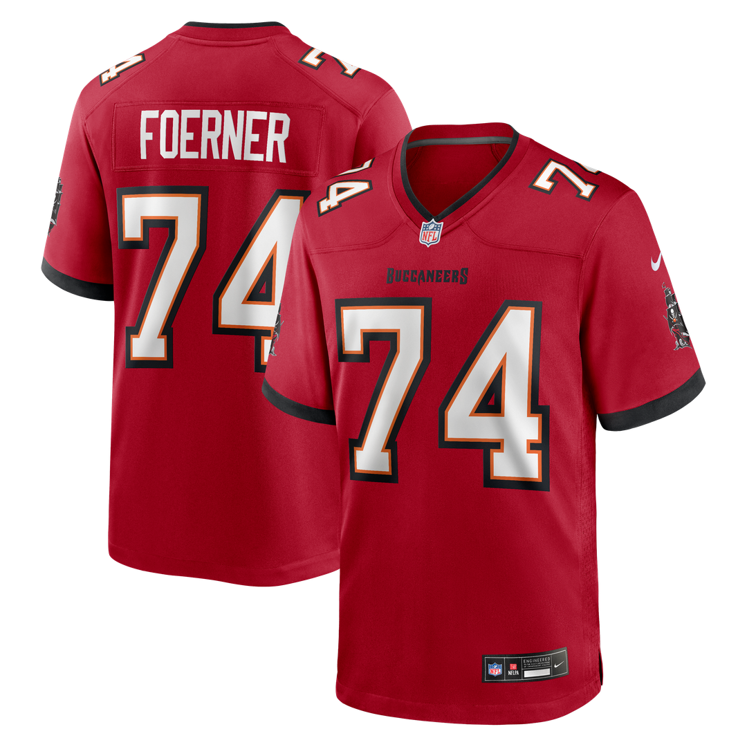 Tampa Bay Buccaneers Marshall Foerner Nike Red Team Game Jersey product image 1, provided for visual reference and product