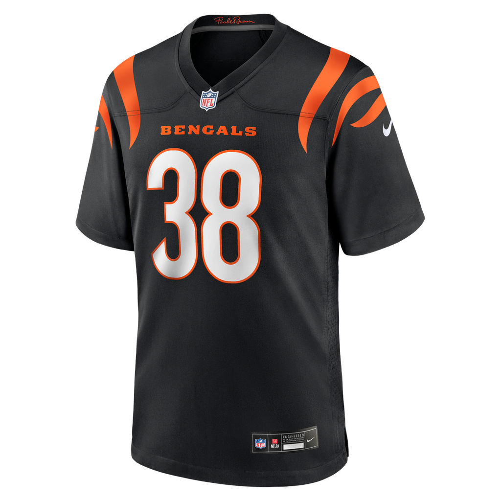 Cincinnati Bengals DJ Ivey Nike Black Team Game Jersey product image 2, provided for visual reference and product detail
