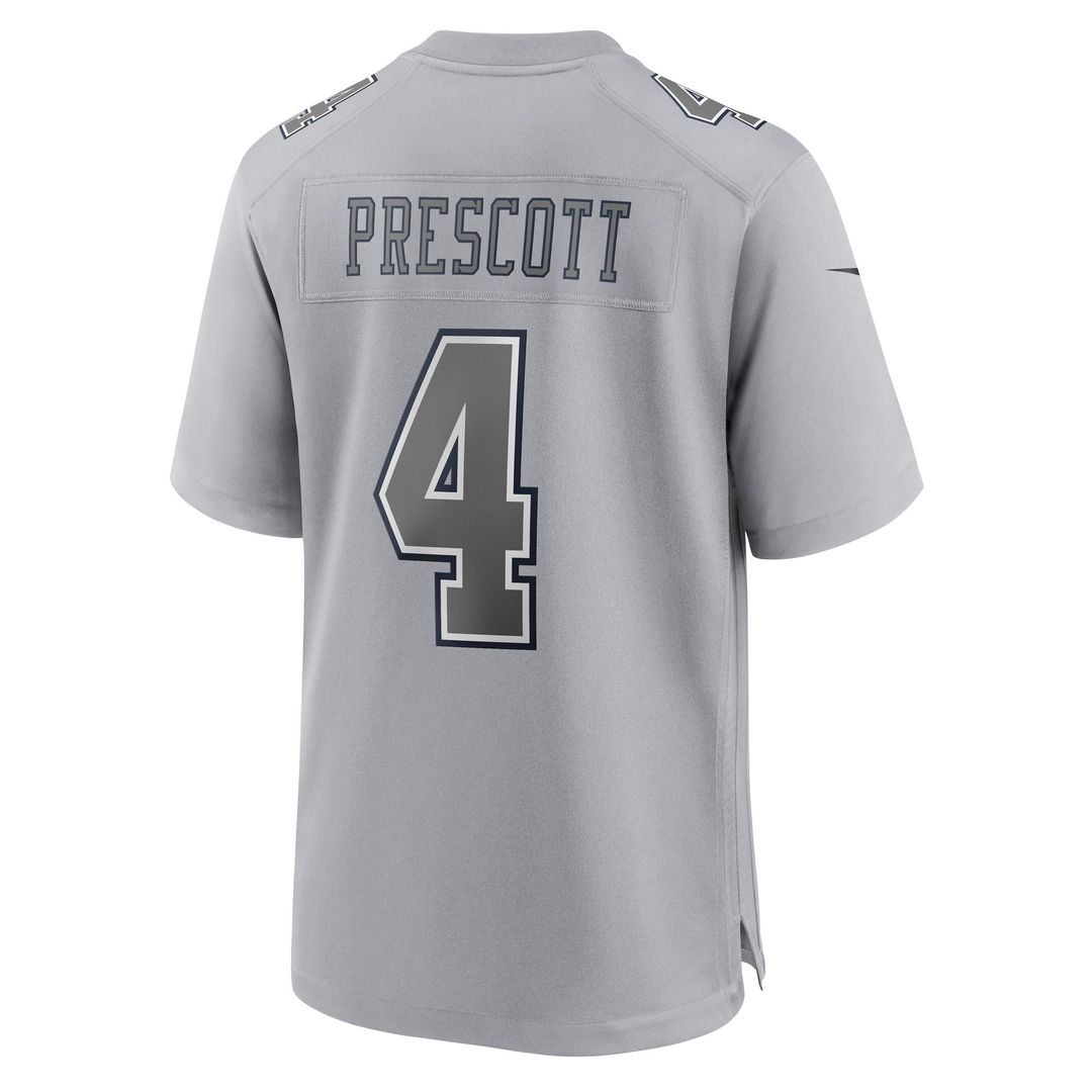 Dallas Cowboys Dak Prescott Nike Gray Atmosphere Fashion Game Jersey product image 3, provided for visual reference and