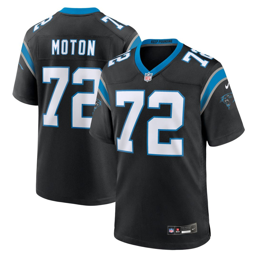 Carolina Panthers Taylor Moton Nike Black Team Game Jersey product image 1, provided for visual reference and product detail